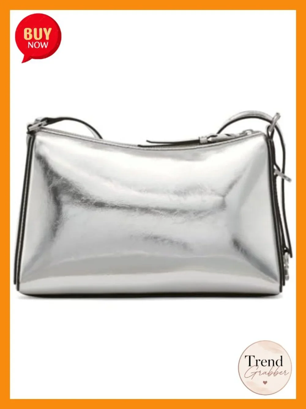 Vegan Leather Crossbody Bag with Zip Closure, Messenger Silhouette